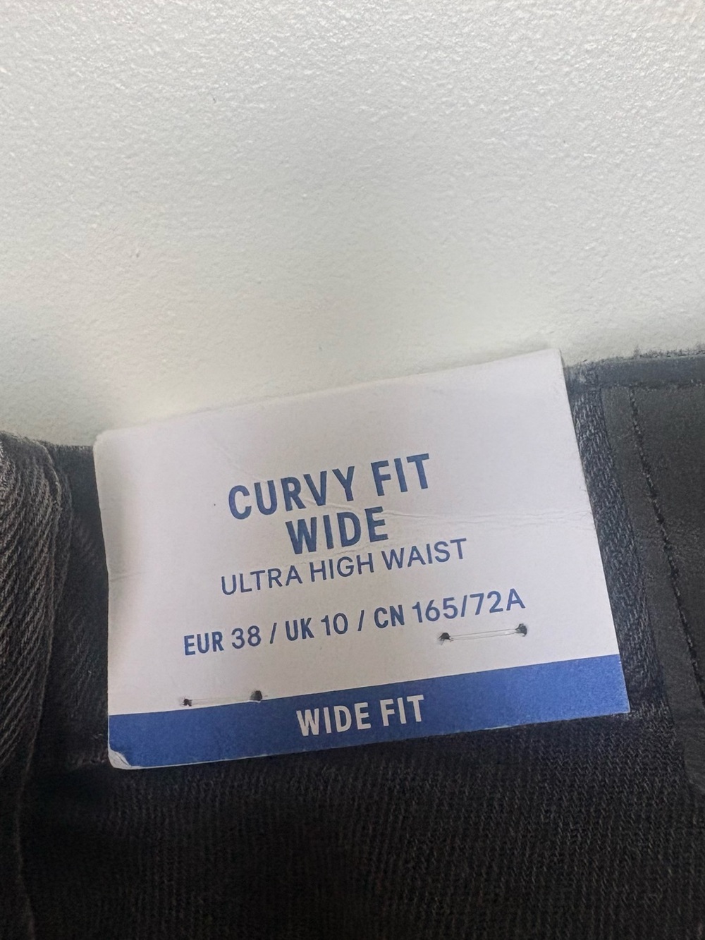 H&M Women's Black curvy fit wide Jeans